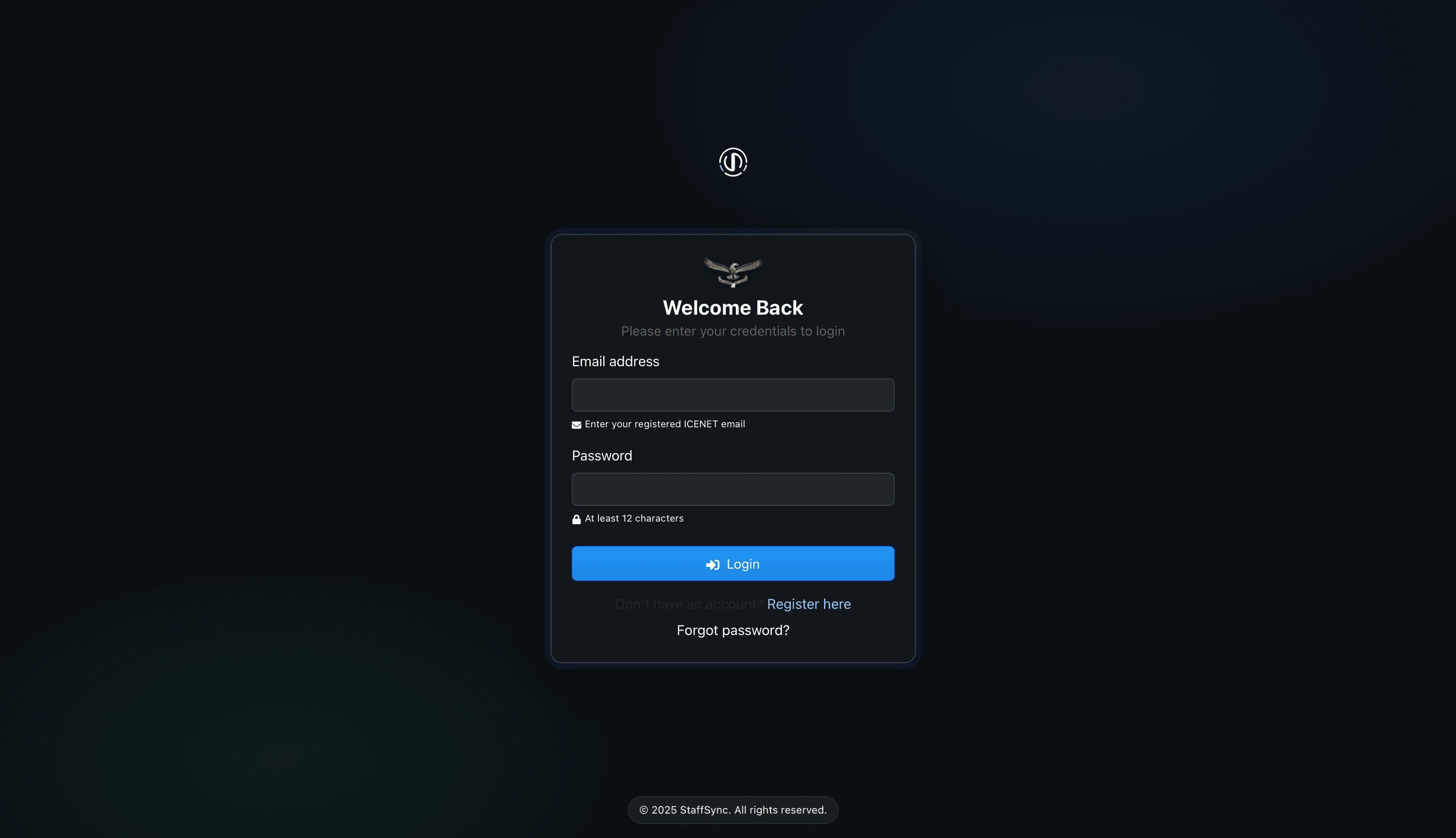 StaffSync dashboard overview